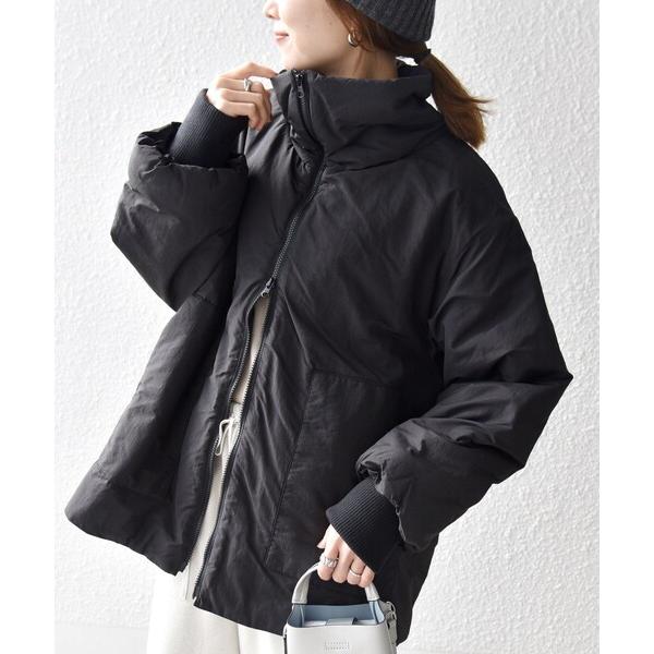 ブルゾン アウター 「WEB限定」SHIPS any: 中綿 ダブル ジップ スタンド ブルゾン レ...