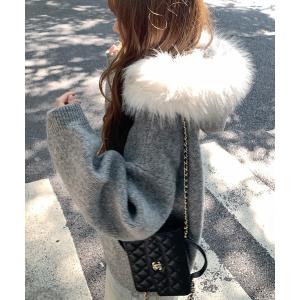 パーカー ファーフーディニットパーカー レディース