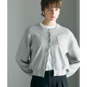 カーディガン コットンカシミヤニットカーディガン レディース