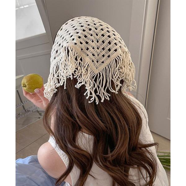 ストール マフラー かぎ編み ニット スカーフ フリンジ ベルト レディース