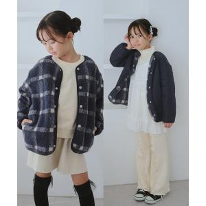 ブルゾン アウター 「KIDS/キッズ」リバーシブルチェックボアブルゾン キッズ 子供服 男の子 女の子