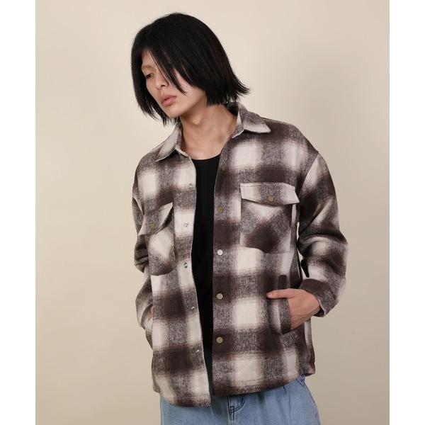 コート ジャケット aimoha men チェック柄CPOシャツジャケット/Checked CPO ...