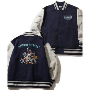 スタジャン 「Disney/ディズニー」アートワークデザイン フリースボンディング スタジャン レディース メンズ