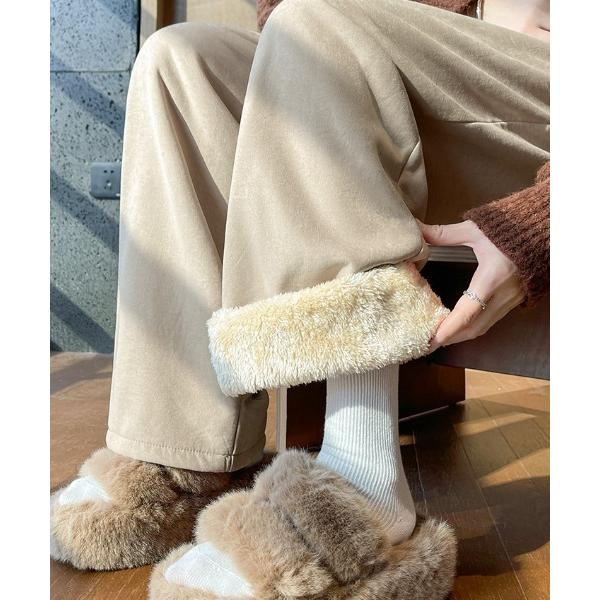 ワイドパンツ スウェットパンツ ジャージ 裏ボア ルーズシルエットワイドパンツ レディース