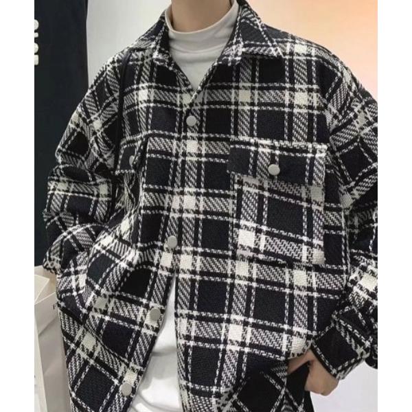 コート ジャケット オーバーサイズチェックジャケット メンズ
