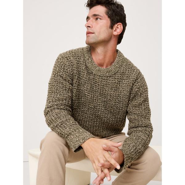 セーター ニット イタリアンウールブレンド ワッフルニット セーター メンズ