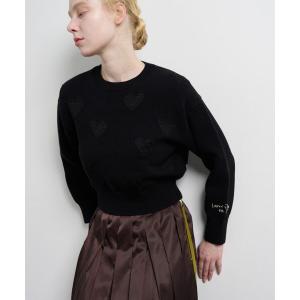 ニット セーター ハートインターシャニット レディース