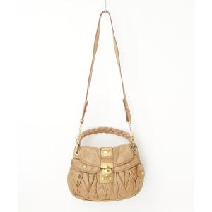 「miu miu」 マテラッセ 2WAYバッグ - ベージュ レディース