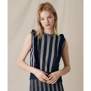 「SUPREME.LA.LA.」 ノースリーブニット MEDIUM ネイビー レディース