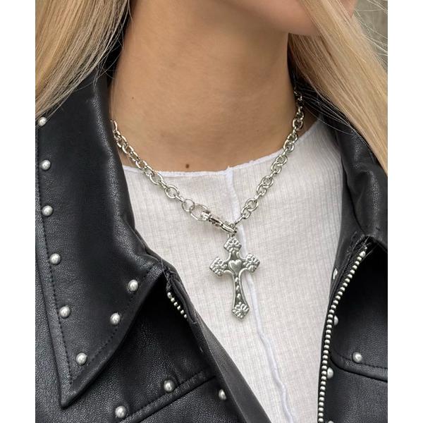 ネックレス ハートクロスネックレス レディース メンズ