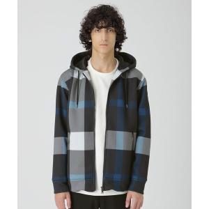 パーカー エアリークレストブリッジチェックパデッドパーカー メンズ