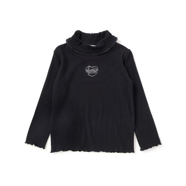 ニット セーター レースハイネックハート刺しゅうトップス(80~130cm) キッズ 子供服 女の子