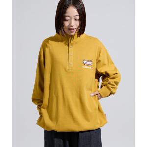 トレーナー スウェット Coleman/コールマン 別注 バックプリント スピンドル ハーフスナップスウェット メンズ レディース