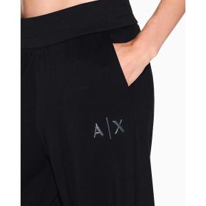 スウェットパンツ ジャージ 「A|X アルマーニ エクスチェンジ」AXロゴ リブポイント スウェットジョガーパンツ レディース