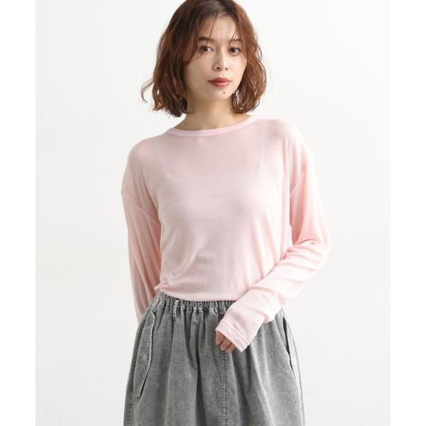 tシャツ 「吸湿発熱・吸放湿性」ウールミックスシアークルーネックプルオーバー「プラスサイズあり」 レ...