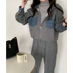 LETee デニムジャケット gジャン デニムドッキングセットアップ/パンツ