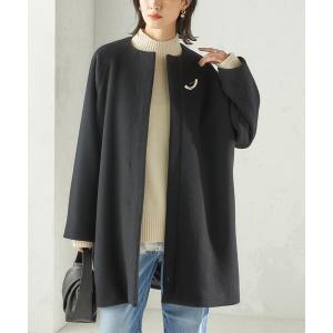 SUIT SELECT ノーカラーコート コート 「ボタンレス・ノーカラーコート