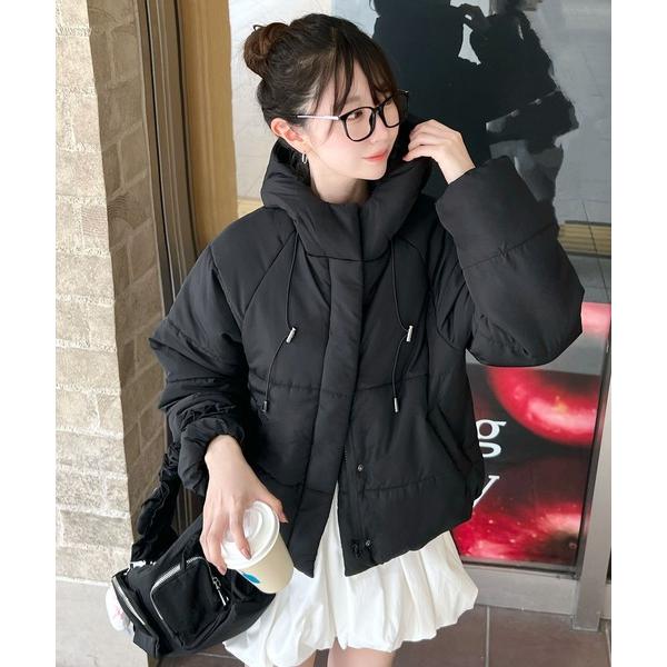 ダウンコート ダウンジャケット 中綿ふわっふわ♪ショートフェイクダウンジャケット レディース