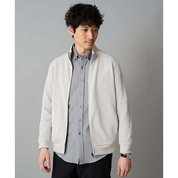 カーディガン 「イージーケア/毛玉になりにくい」アゼダブルフェイススタンドカラーカーディガン「ストレ...