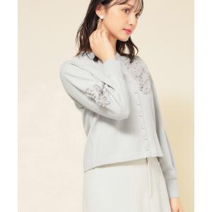 カーディガン 「SS〜Lサイズ展開／チュール刺繍」クラフトニット レディース