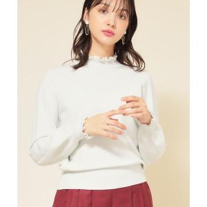 ニット セーター 「SS〜Lサイズ展開／6色展開」パール調ニット レディース