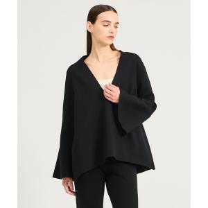 ニット セーター 「CLASSY. 12月号掲載」ESTNATION / フレアスリーブVネックニット レディース