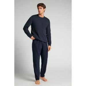 パジャマ コットン ピンストライプ ロングパジャマ メンズ