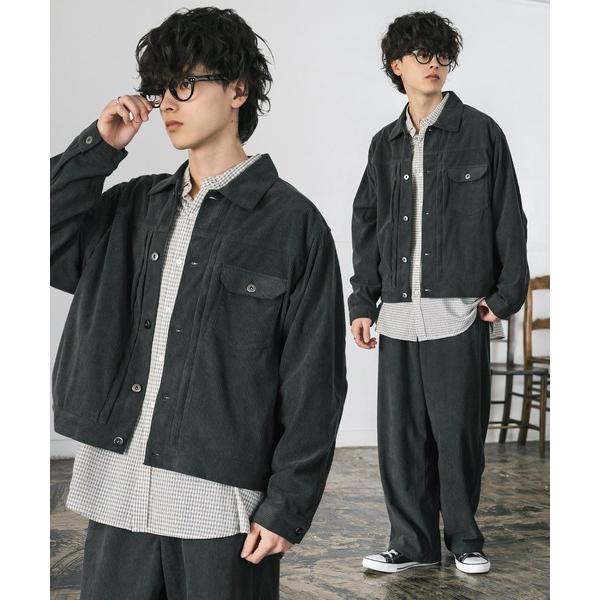 セットアップ 「セットアップ」コーデュロイ1stショートジャケット/短丈ブルゾン＆イージーワイドパン...