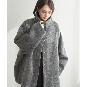 ブルゾン アウター 「 notch.by yui 」シャギースタンドカラーコート レディース