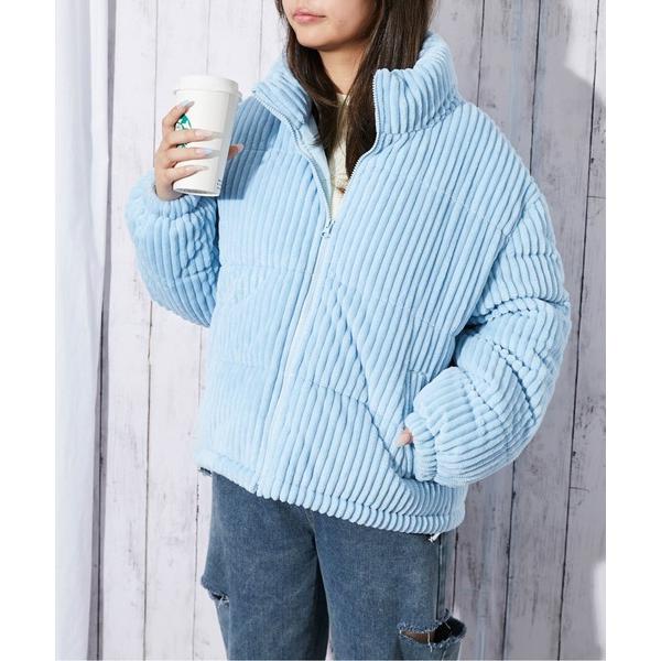 ブルゾン アウター 「太コーデュロイ×中綿」レディース ブルゾン 裾ドローコード付き 秋冬アウター ...