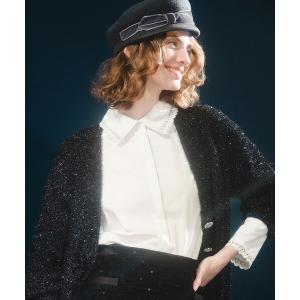 ブラウス シャツ 「LOULOU WILLOUGHBY」レーストリミングシャツ レディース