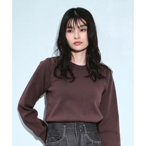 ニット セーター ショルダータックニットトップス｜ウォッシャブル/オフィスカジュアル/ニット/秋服/冬服 レディース