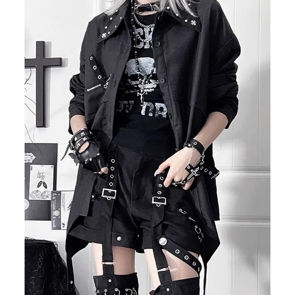 ブラウス シャツ A'GEM/9 × .kom「TricuspidC/トライカスピッドシー」クロスベ...