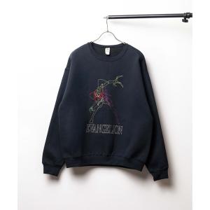 トレーナー スウェット ●EVANGELION x FRUIT OF THE LOOM●刺繍 クルーネックスウェット メンズ レディース