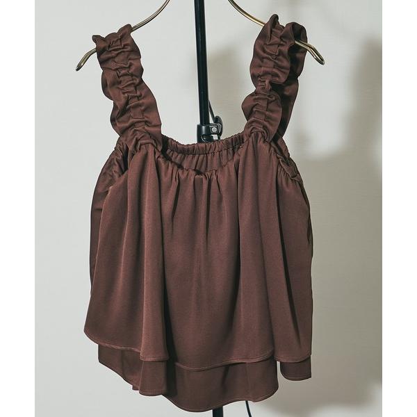 ブラウス シャツ 「セットアップ対応」フリルビスチェトップス レディース