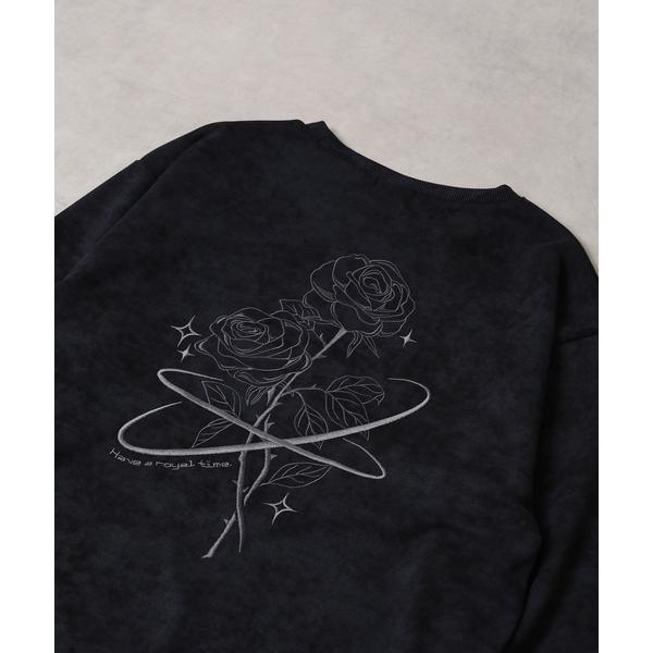 トレーナー スウェット バラ刺繍ポンチトレーナー メンズ レディース