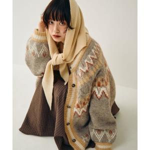 カーディガン ノルディックオーバーニットカーディガン レディース