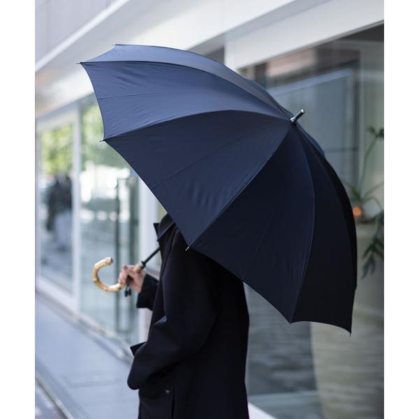 傘 「日本製｜カーボン骨」真鍮玉止め10本骨長傘 レディース