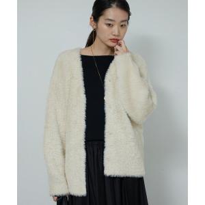 カーディガン 「2WAY」フェザーヤーンカーデ レディース