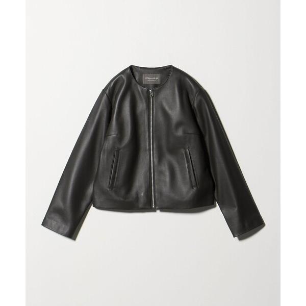 ブルゾン アウター ラムレザー ノーカラーブルゾン 「A DAY IN THE LIFE」 レディー...