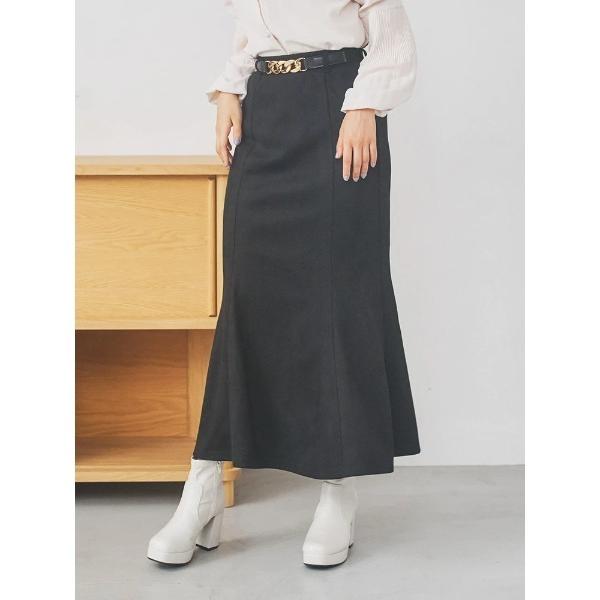 スカート スエポンベルト付きマーメードスカート
