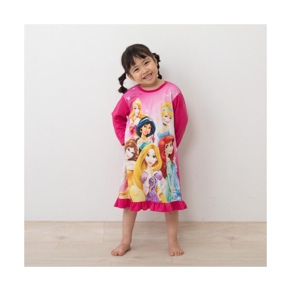 ルームウェア ディズニー 長袖ナイトドレス  フリル付き （プリンセス / アナと雪の女王） キッズ...
