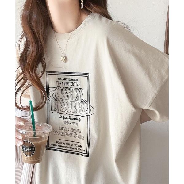 「Java」 半袖Tシャツ MEDIUM ベージュ レディース