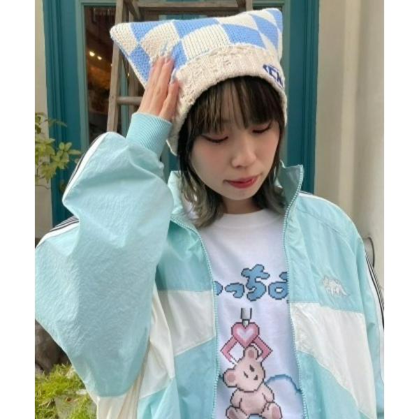 「Candy Stripper」 ニットキャップ FREE ブルー レディース