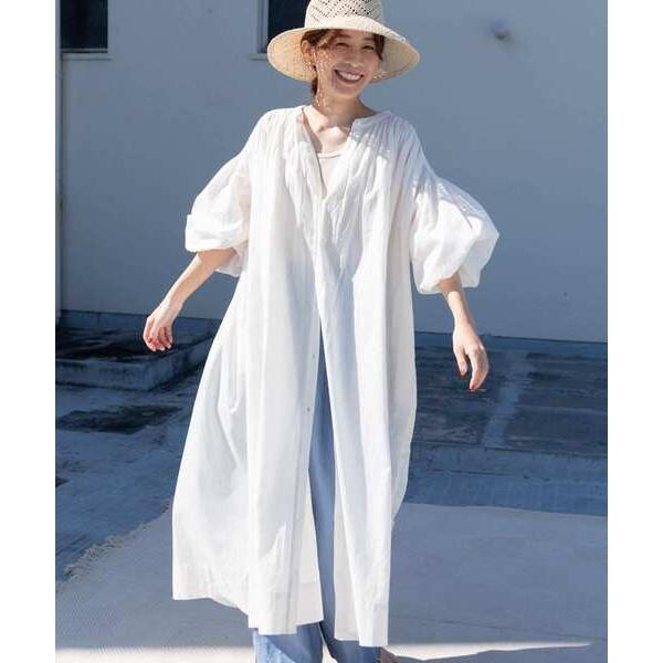 「URBAN RESEARCH DOORS」 長袖ワンピース MEDIUM オフホワイト レディース