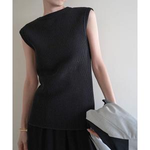 「MECRE」 ノースリーブトップス F ブラック レディース