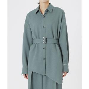 アシンメトリーシャツ アウター レディース