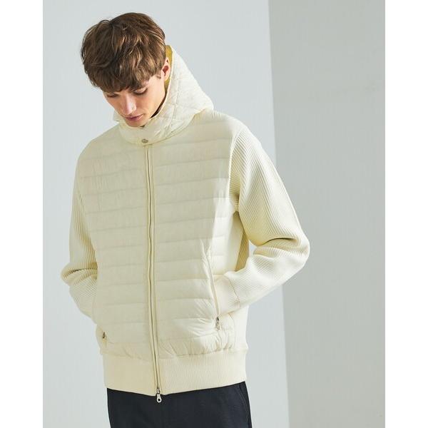 ブルゾン アウター ニットコンビ　ダウンフード タフタ ブルゾン メンズ