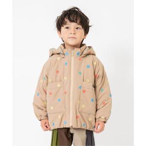 ダウン アウター 2色2柄 総刺繍フード付き中綿ジャケット キッズ 子供服 男の子 女の子