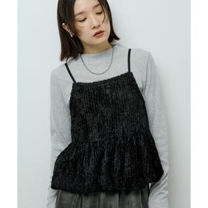 ベスト ジレ 表面感ベロアバルーンキャミビスチェ...の商品画像